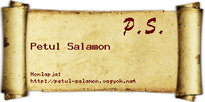 Petul Salamon névjegykártya